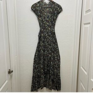 XIX Palms Wrap Floral Hawaii Maxi Dress